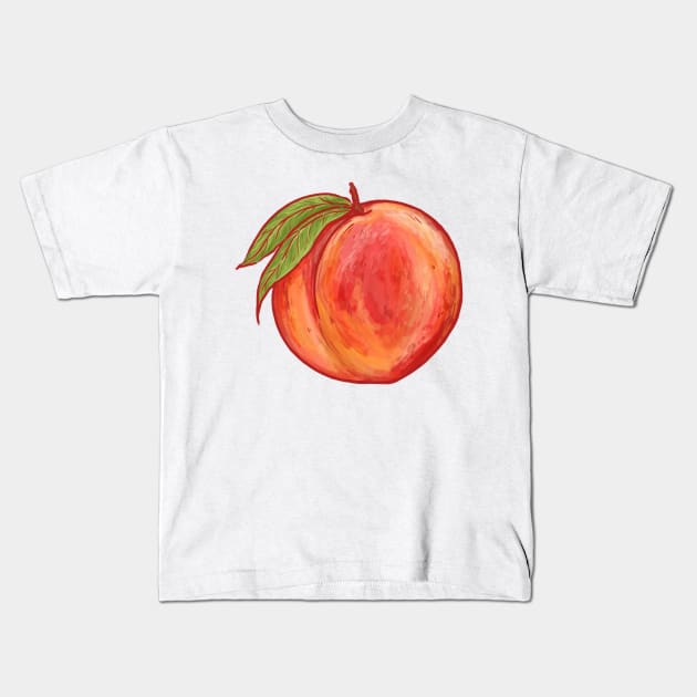 Peach Kids T-Shirt by Jewelia